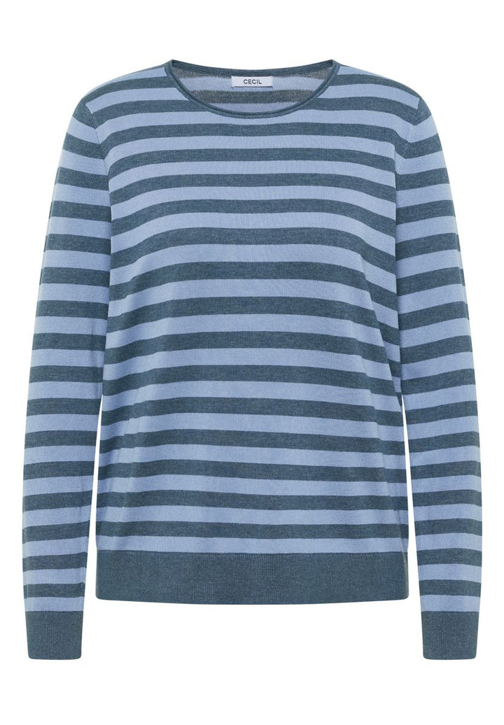 Pullover mit Rundhals und Streifen