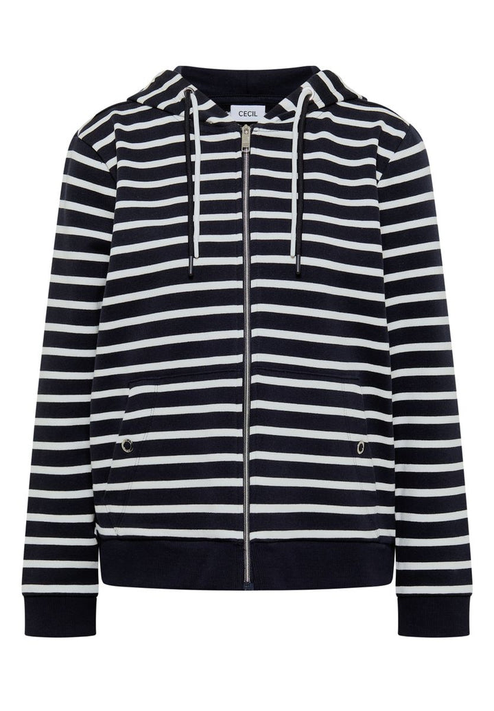 Langarm Jacke mit Kapuze und Struktur