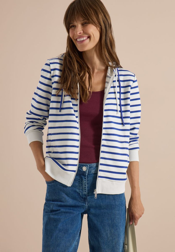 Langarm Jacke mit Kapuze und Struktur