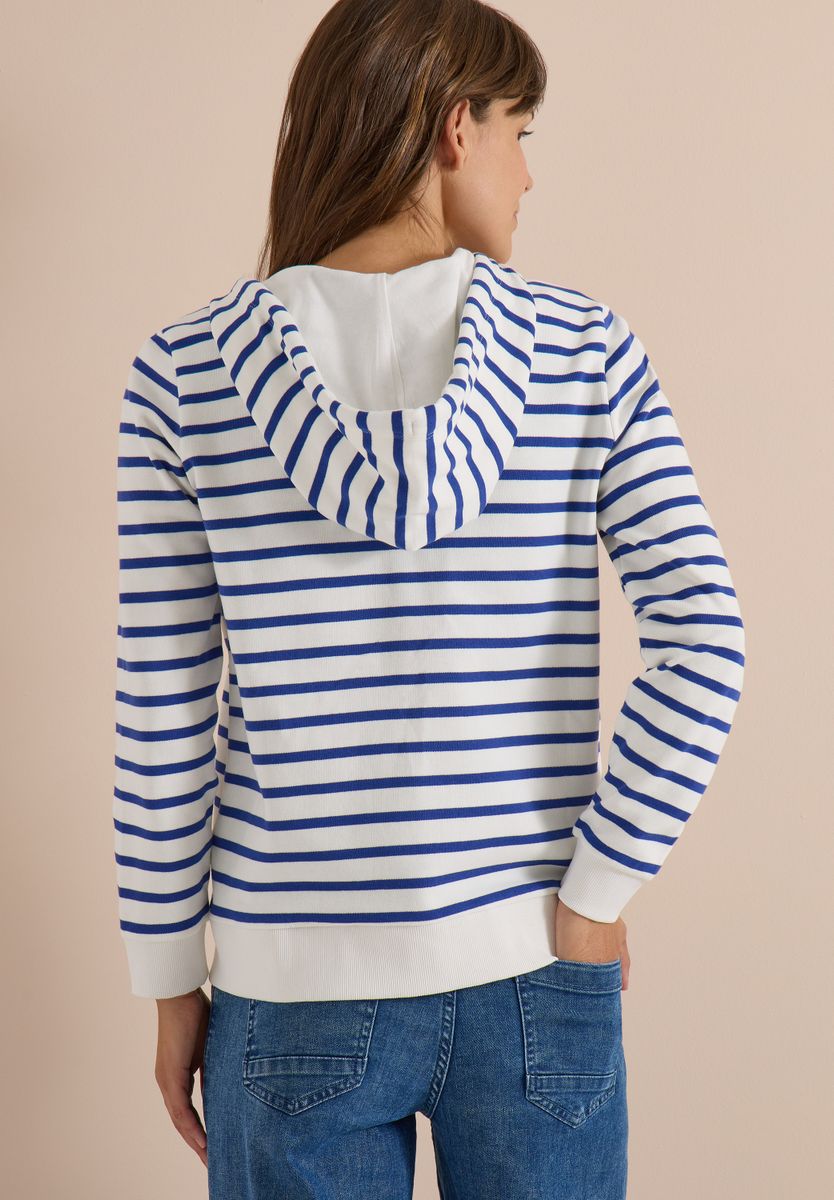 Langarm Jacke mit Kapuze und Struktur