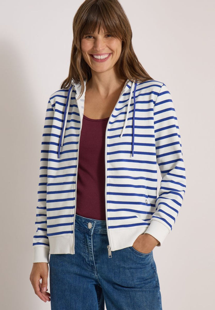 Langarm Jacke mit Kapuze und Struktur