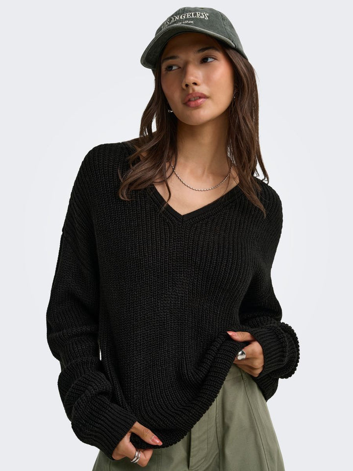 JDYEVIE L/S V-NECK PULLOVER KNT