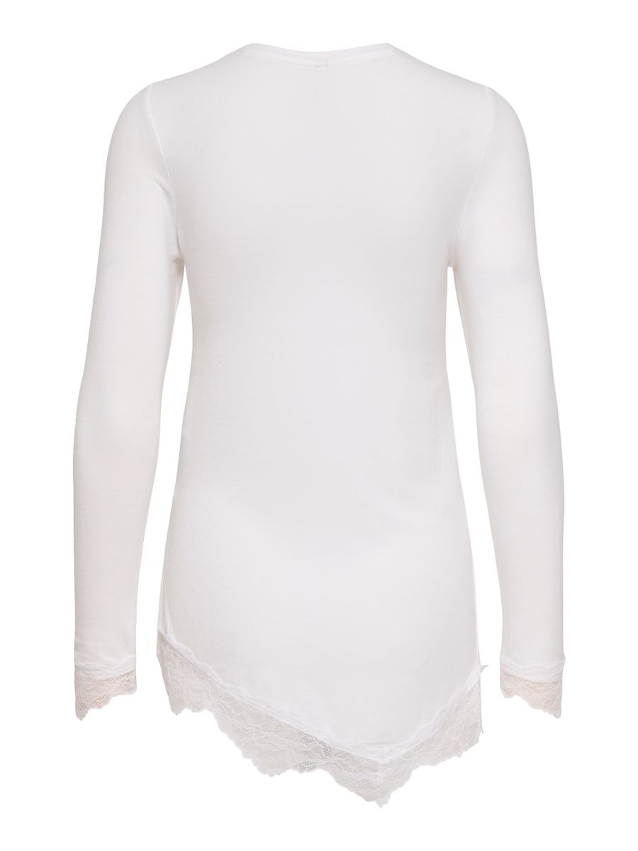 ONLGLAMOUR L/S LACE DETAIL TOP JRS