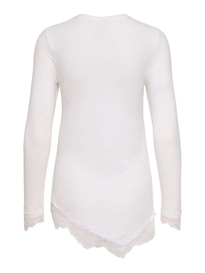 ONLGLAMOUR L/S LACE DETAIL TOP JRS