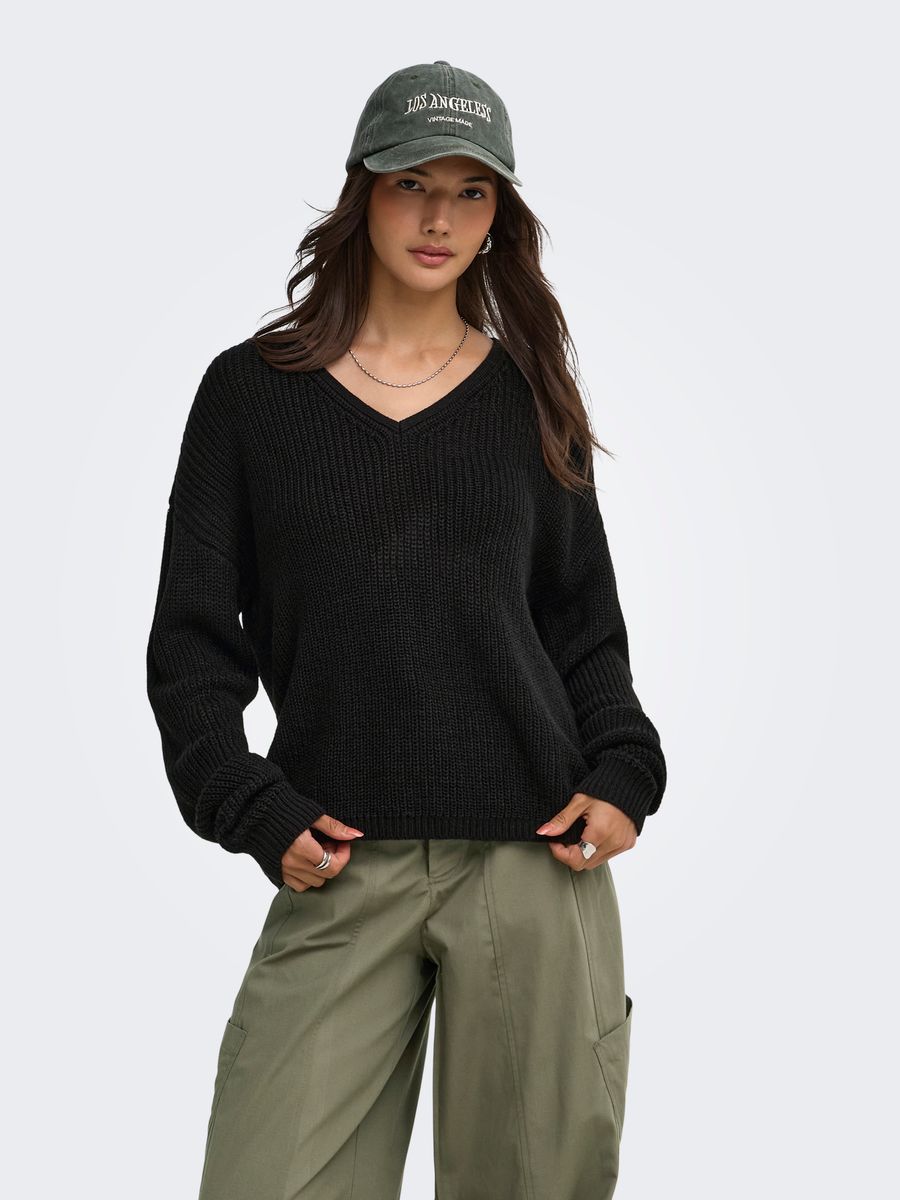 JDYEVIE L/S V-NECK PULLOVER KNT