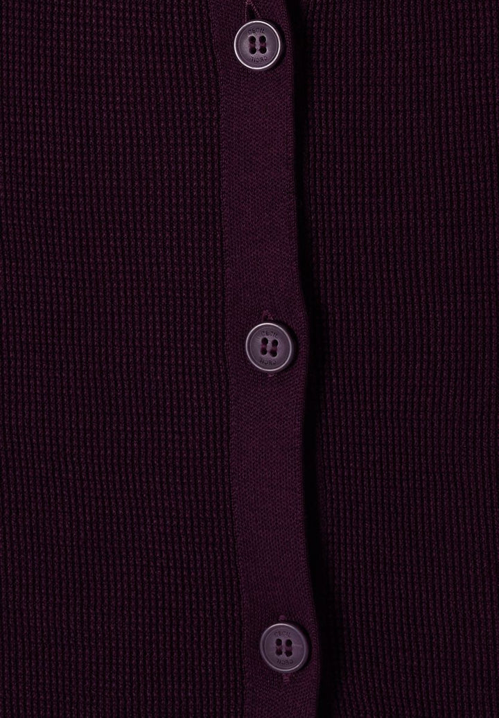 Cardigan mit V-Neck und Struktur