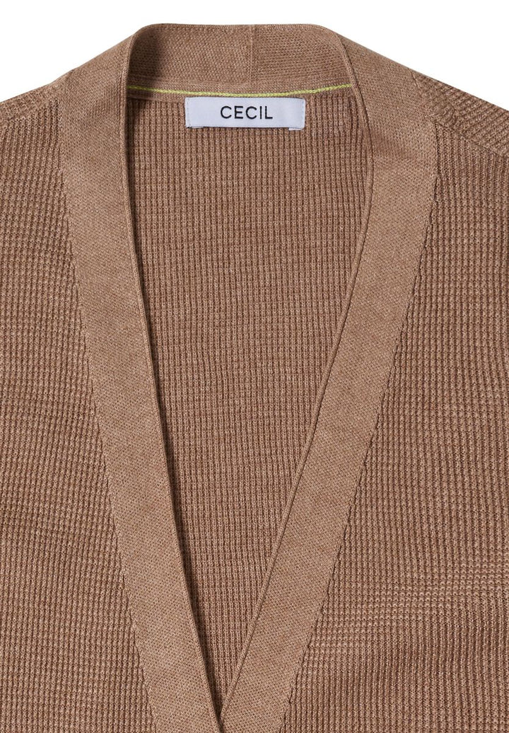 Cardigan mit V-Neck und Struktur