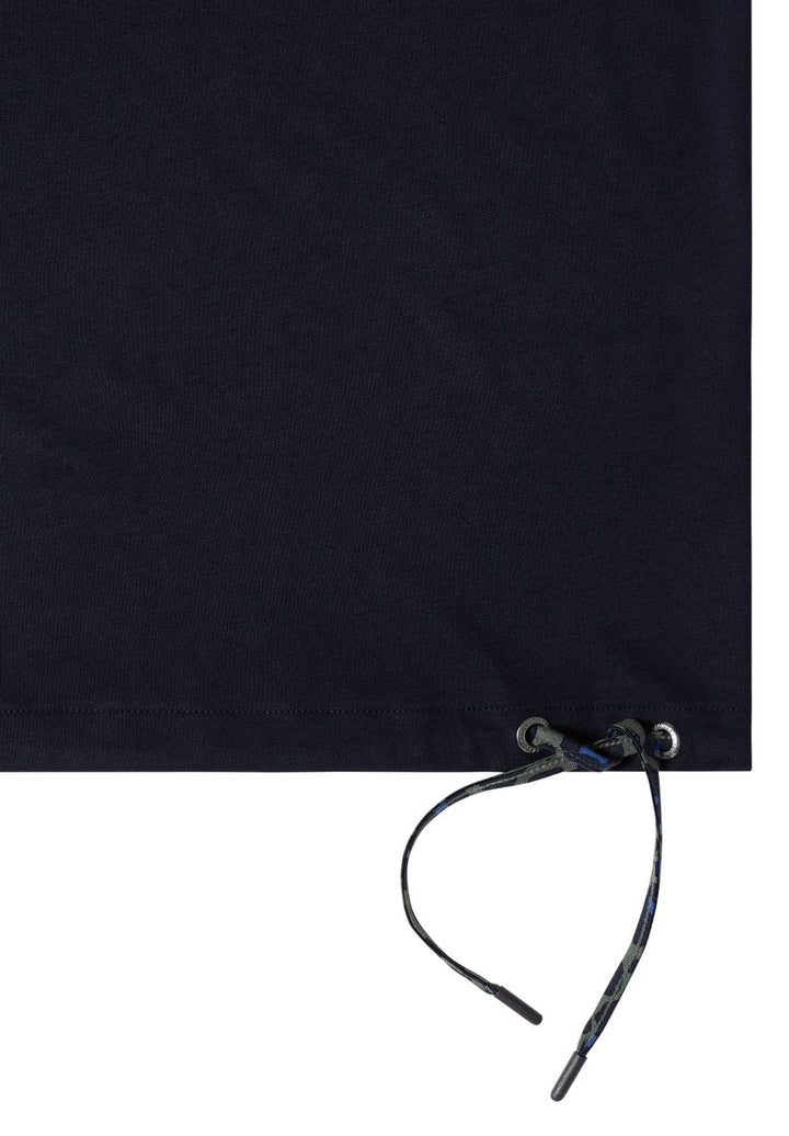 T-Shirt mit Boat Neck und Leo-Piping
