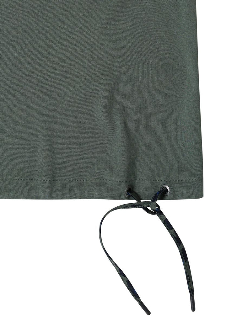 T-Shirt mit Boat Neck und Leo-Piping