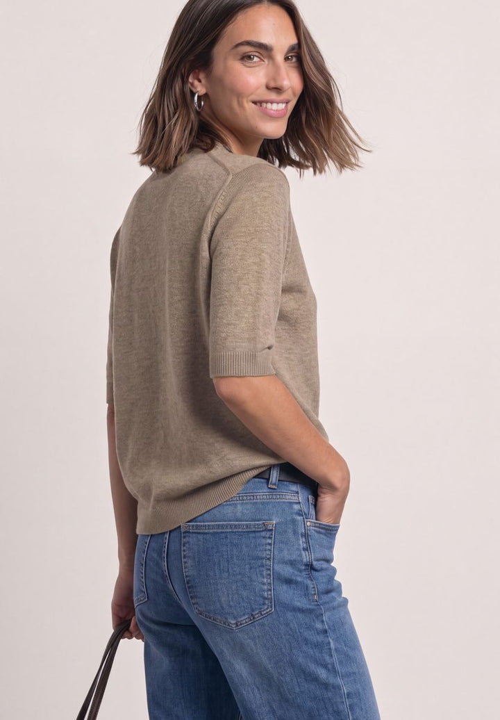 Kurzarm Pullover mit Turtle Neck