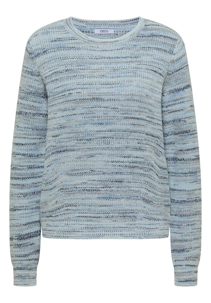 Pullover mit Rundhals und Space-Dye-Optik