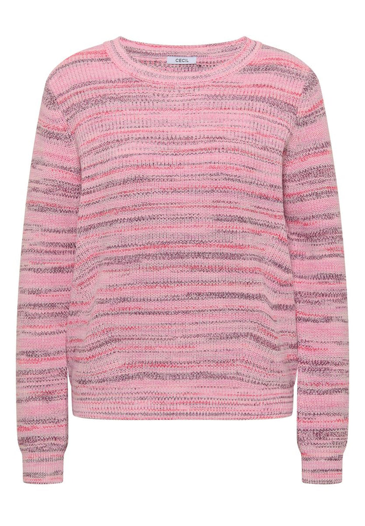 Pullover mit Rundhals und Space-Dye-Optik