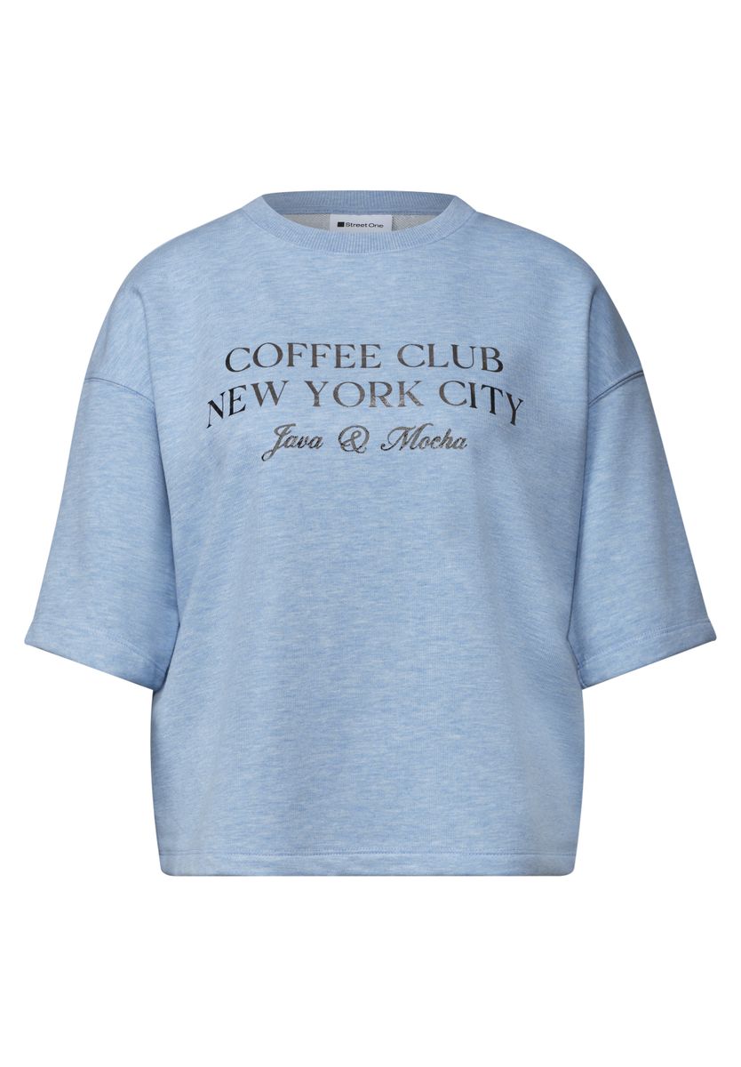 Kurzarm Sweatshirt mit Wording