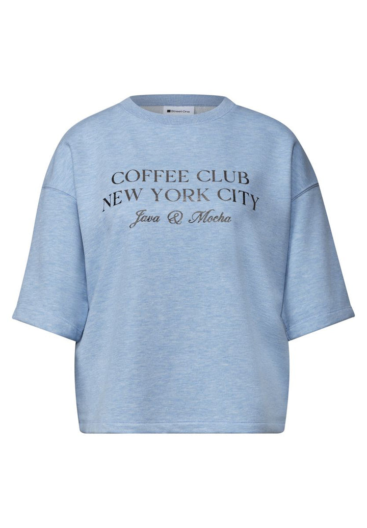 Kurzarm Sweatshirt mit Wording