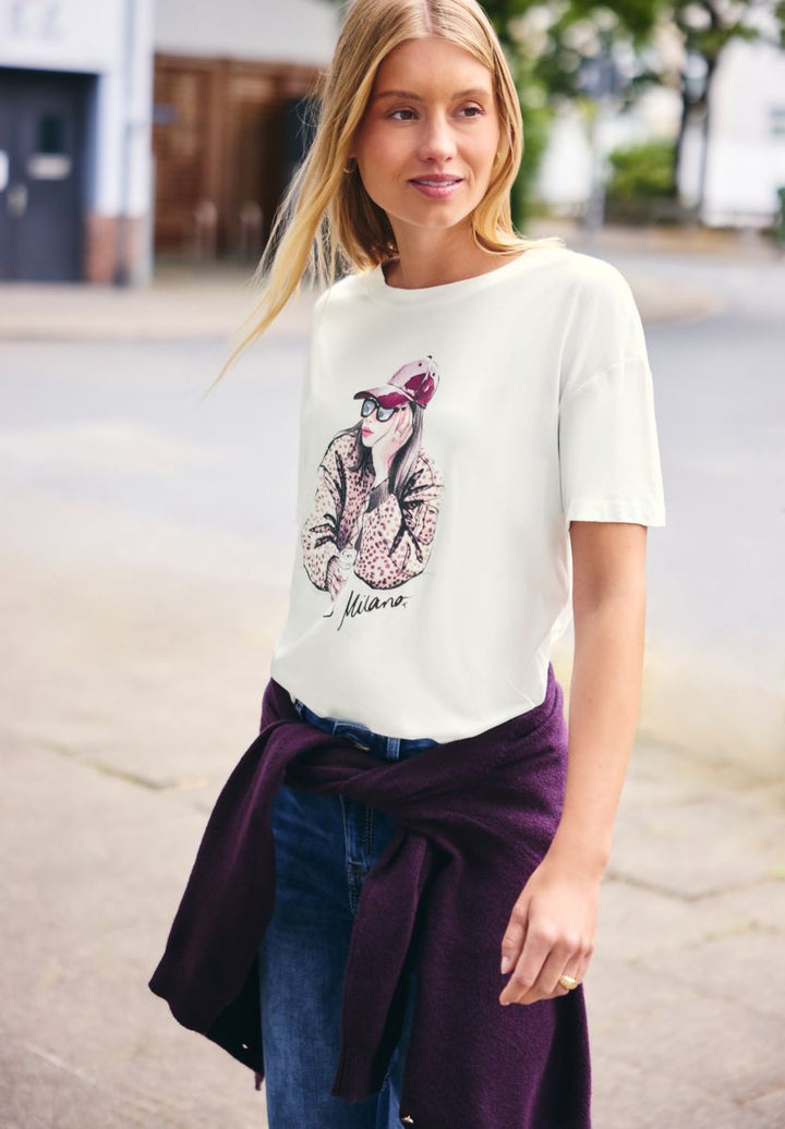 T-Shirt mit Rundhals und Print