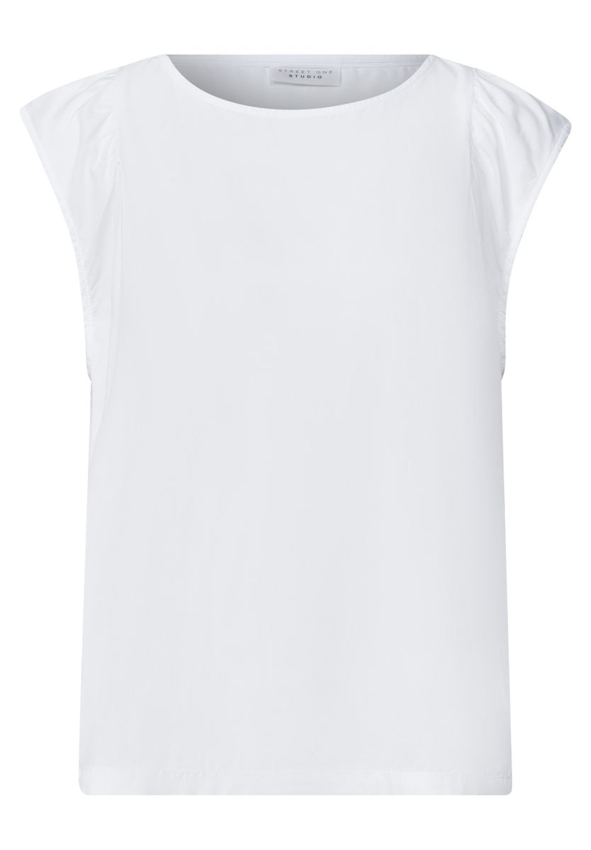 Dropped Shoulder Blusenshirt mit Rundhals