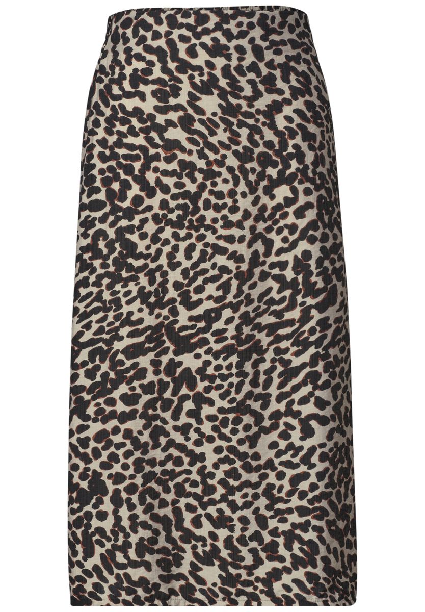 Midirock mit Mid Waist und Print