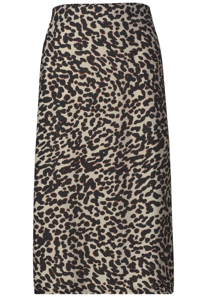 Midirock mit Mid Waist und Print