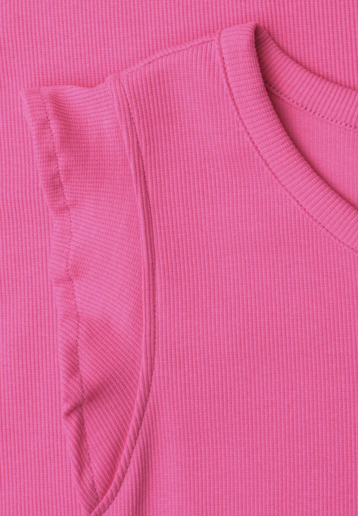 Midikleid mit Rundhals in Unifarbe