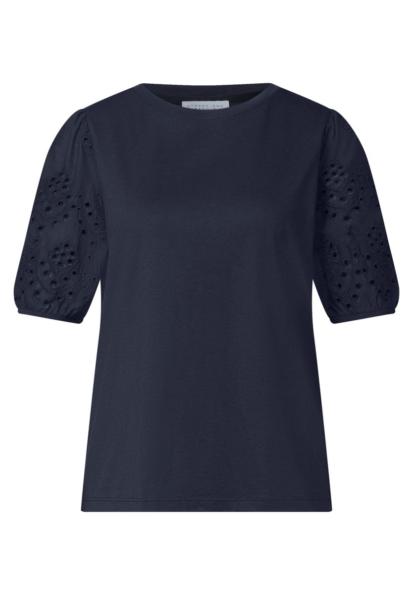T-Shirt mit Embroidery Ärmeln