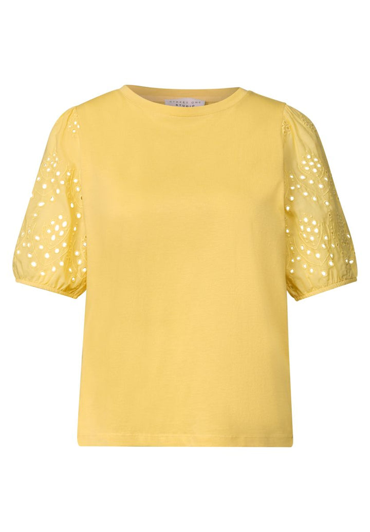 T-Shirt mit Embroidery Ärmeln