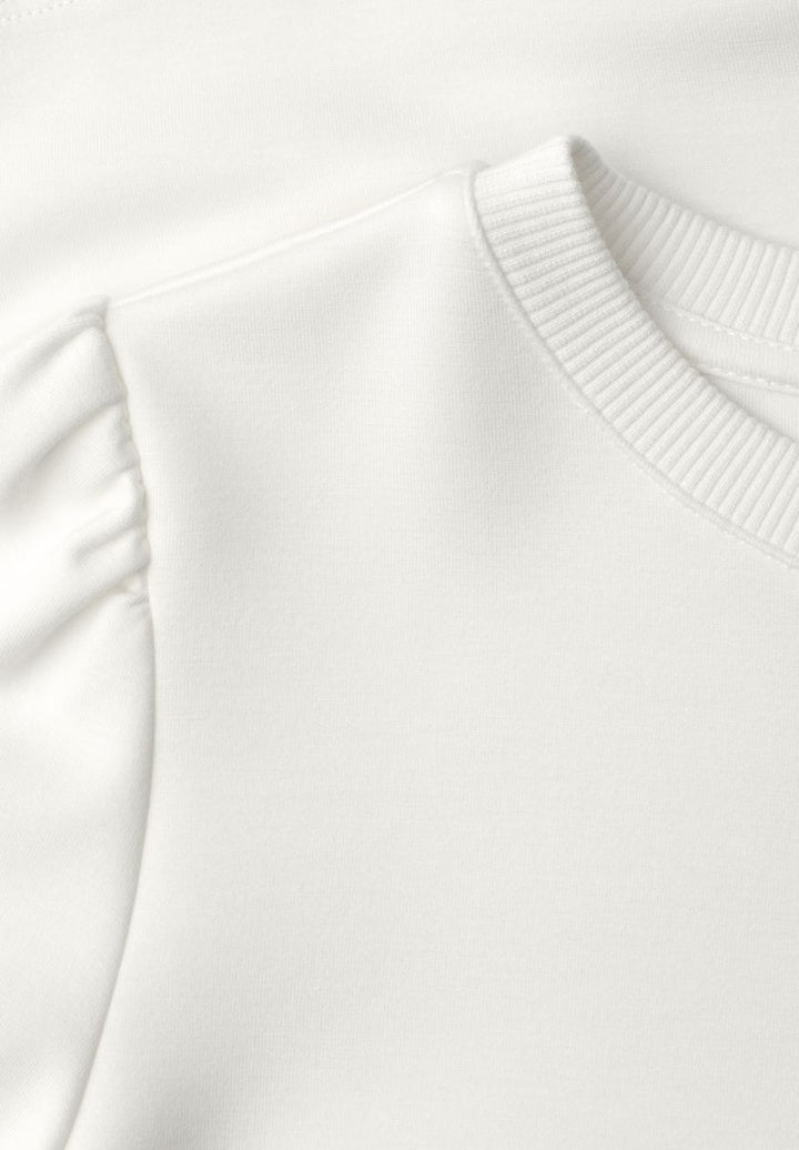 T-Shirt in Unifarbe mit Raffung