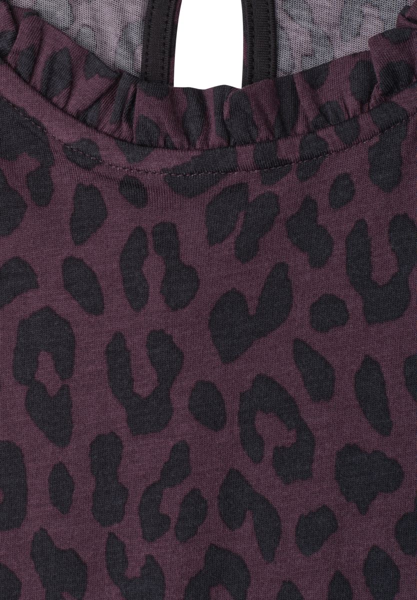 Top mit Rundhals und Rüschendetails