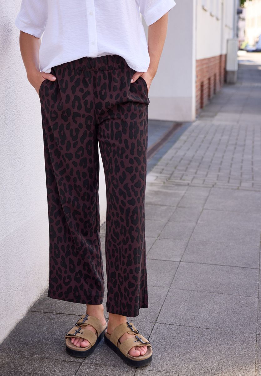 Mid Waist Culotte mit Leo-Muster