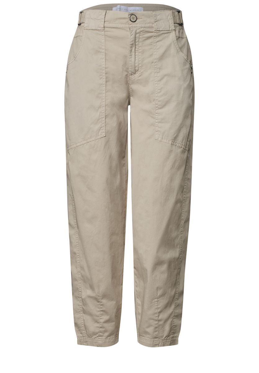 Mid Waist Barrel Leg Hose im Loose Fit