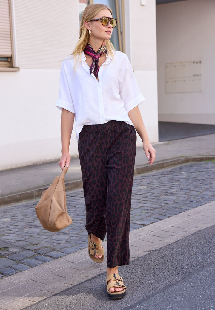 Mid Waist Culotte mit Leo-Muster
