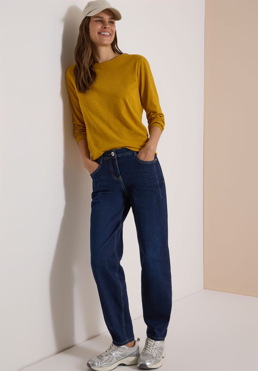 High Waist Barrel Leg Jeans im Loose Fit