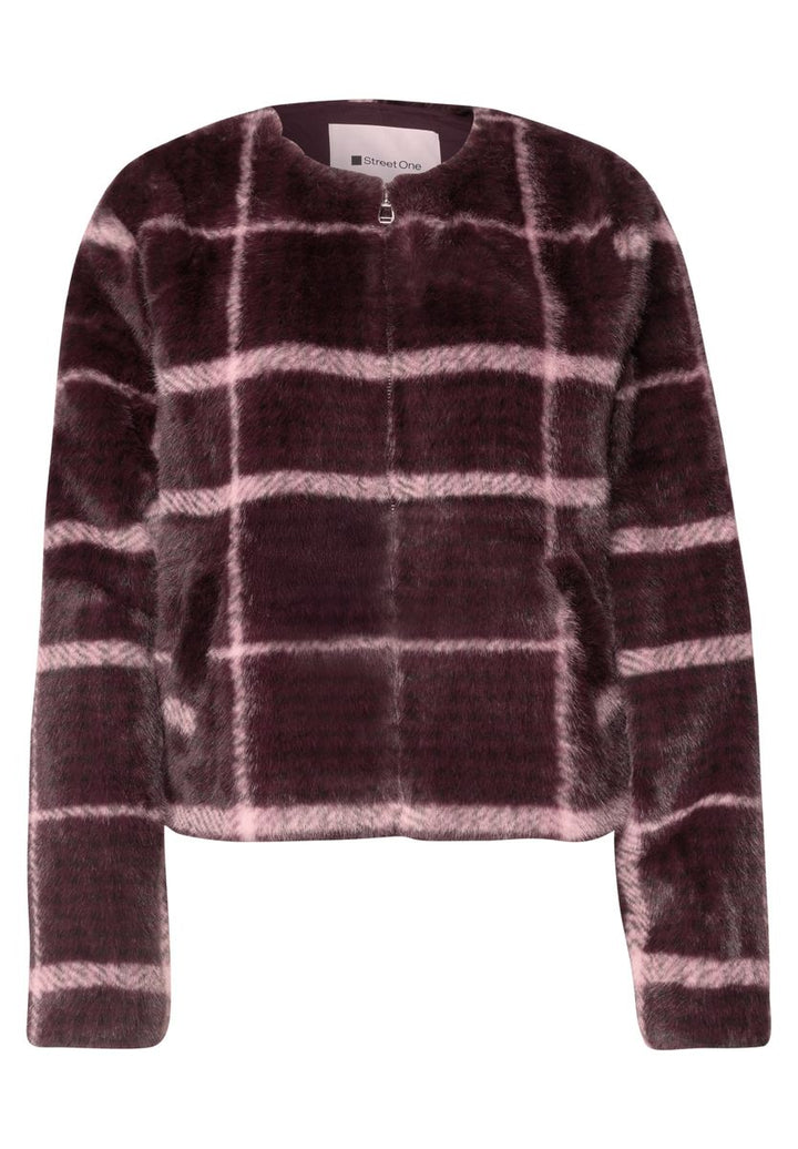Jacke aus Fake Fur mit Muster