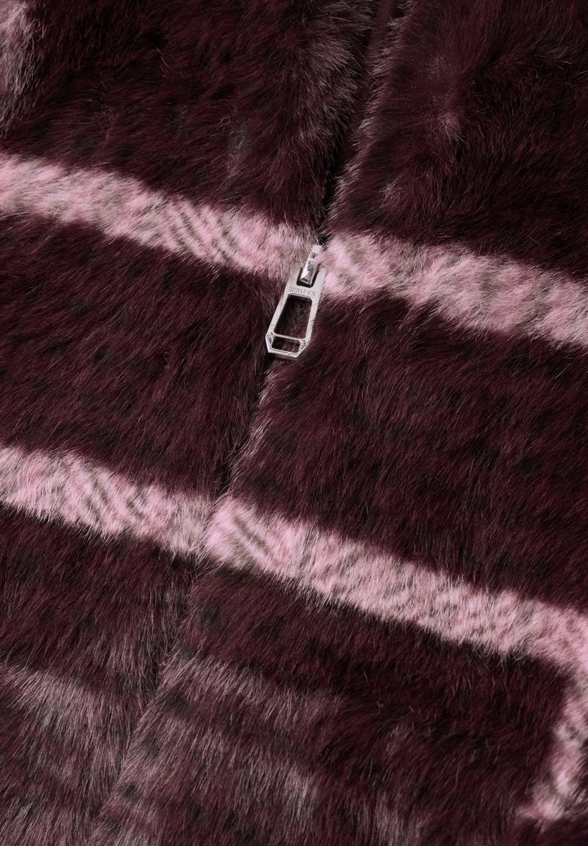 Jacke aus Fake Fur mit Muster