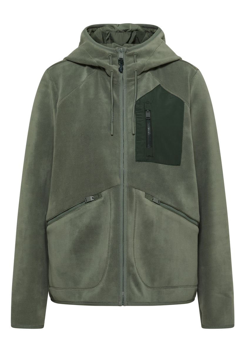 Jacke aus Fleece mit Kapuze