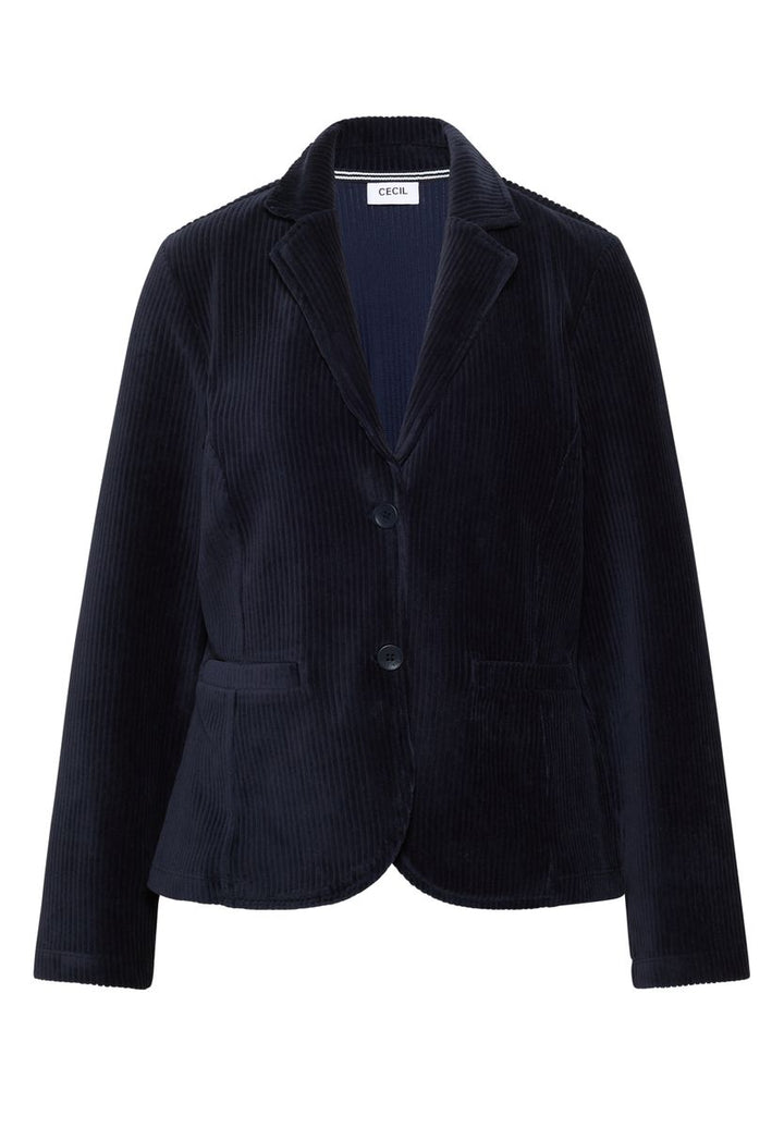 Jerseycord Blazer in Unifarbe