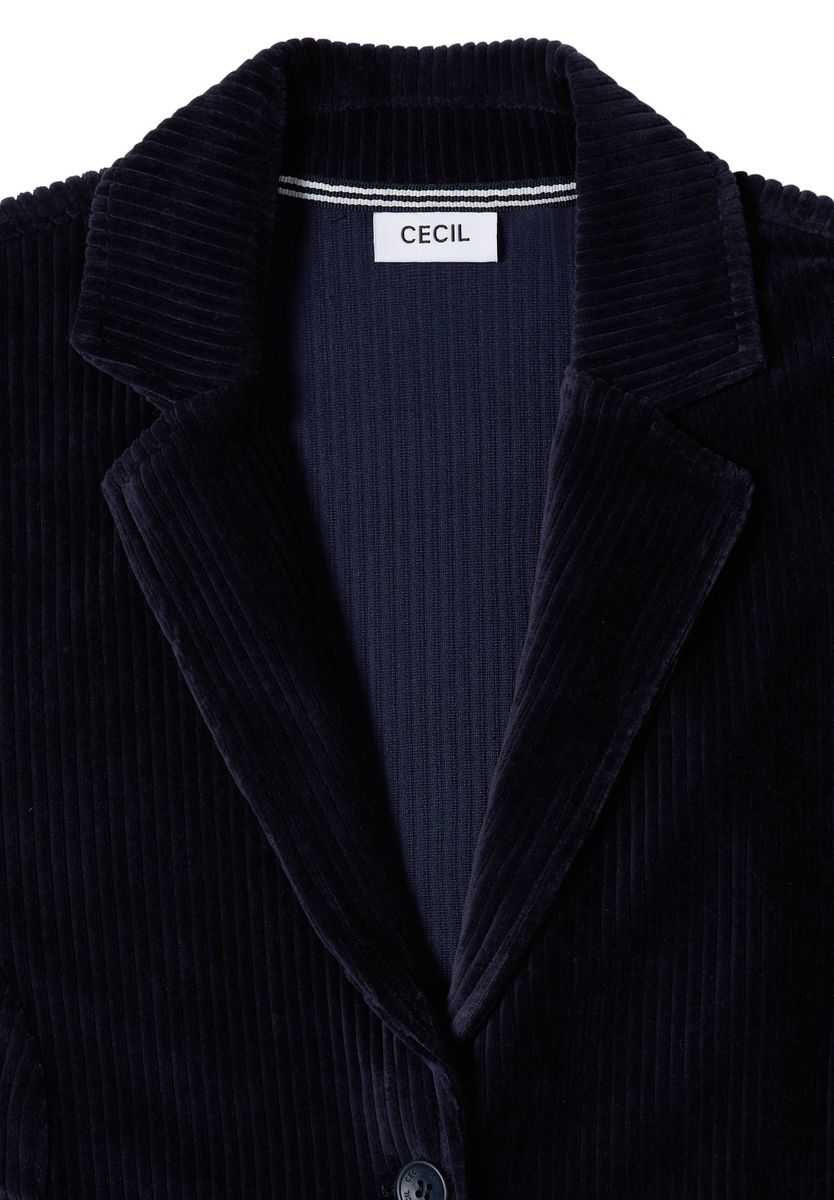 Jerseycord Blazer in Unifarbe