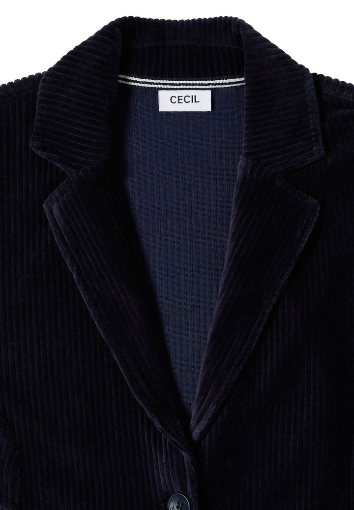 Jerseycord Blazer in Unifarbe