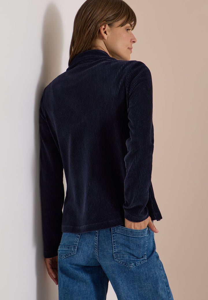Jerseycord Blazer in Unifarbe