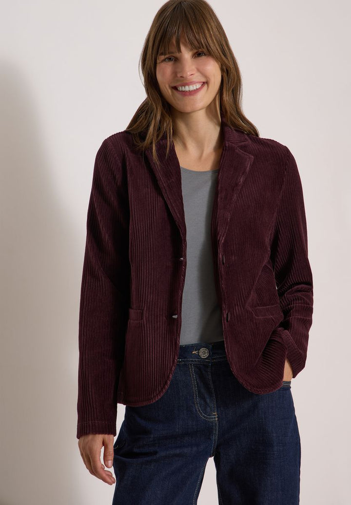 Jerseycord Blazer in Unifarbe
