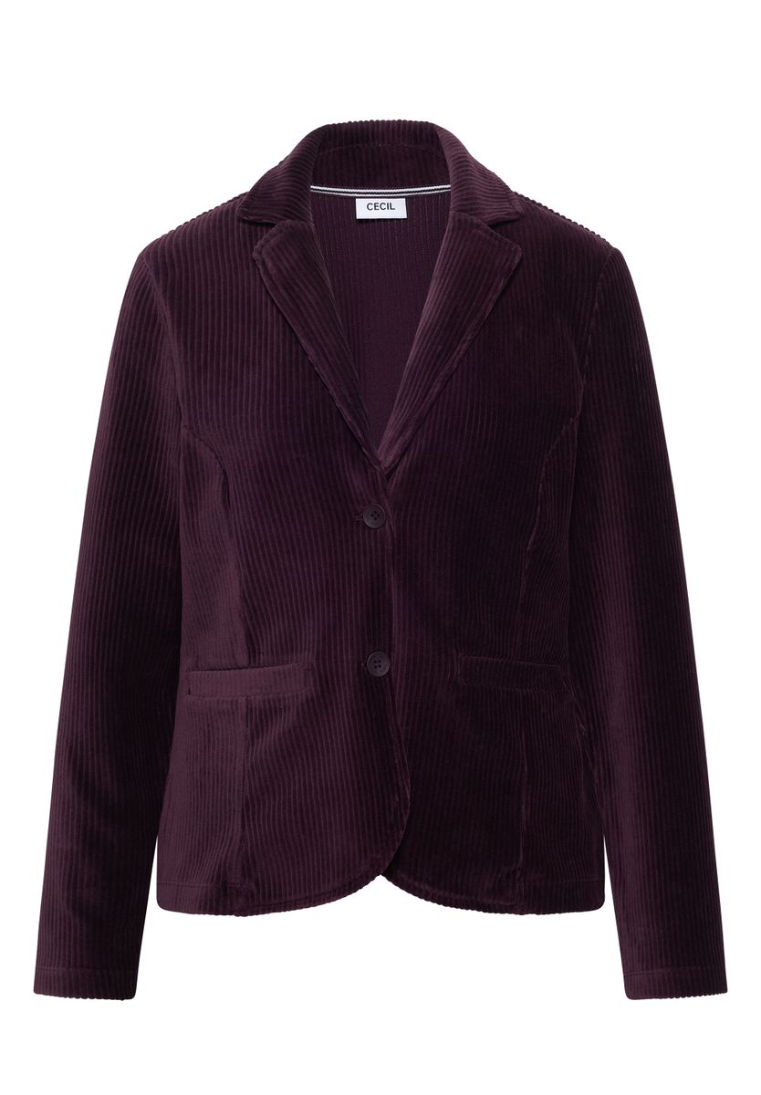 Jerseycord Blazer in Unifarbe