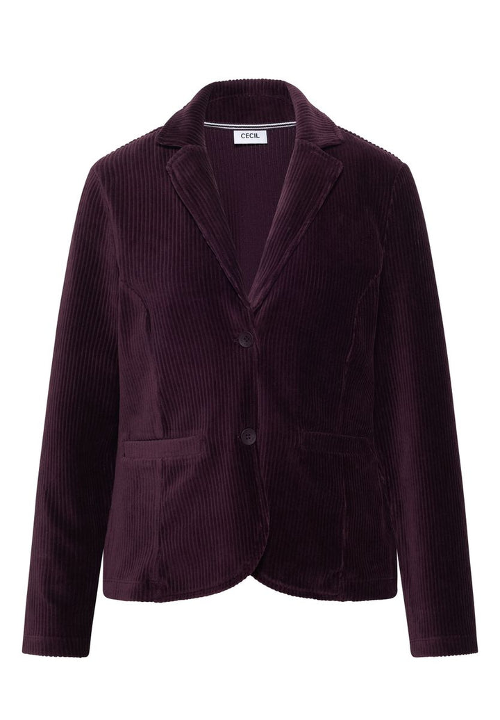 Jerseycord Blazer in Unifarbe
