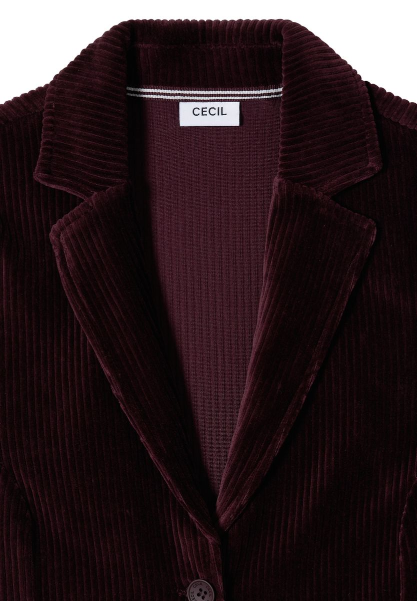 Jerseycord Blazer in Unifarbe
