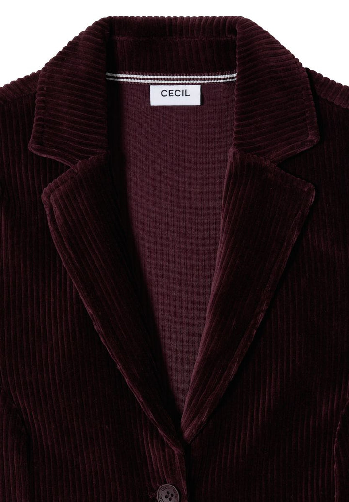 Jerseycord Blazer in Unifarbe