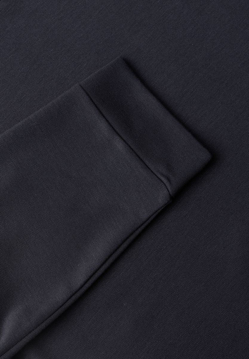 3/4-Arm Shirt mit Spitzenkante am Saum