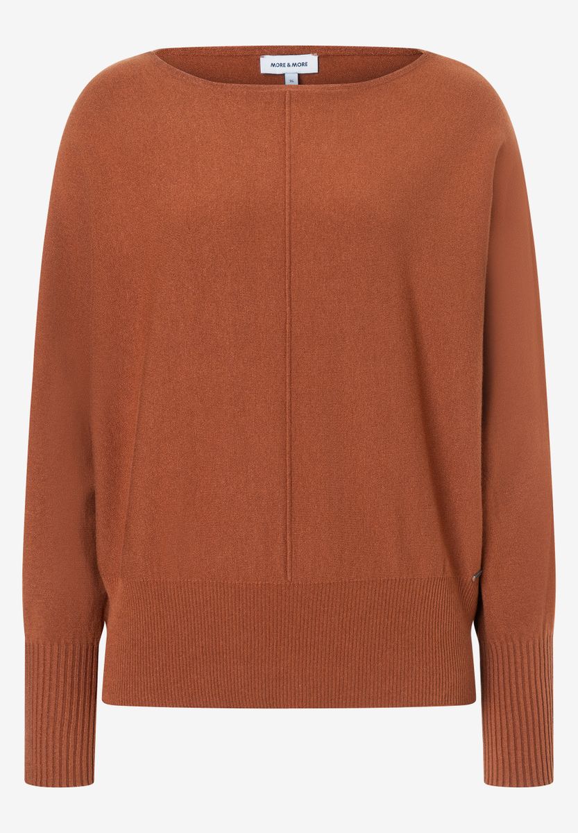 Feinstrickpullover mit Fledermausärmeln