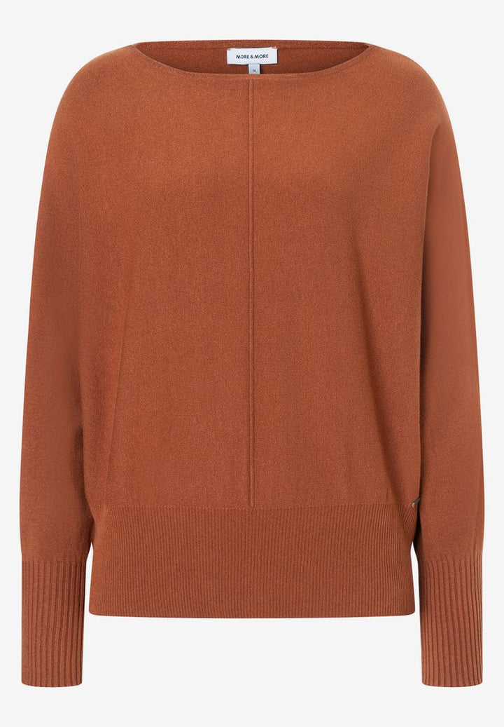 Feinstrickpullover mit Fledermausärmeln