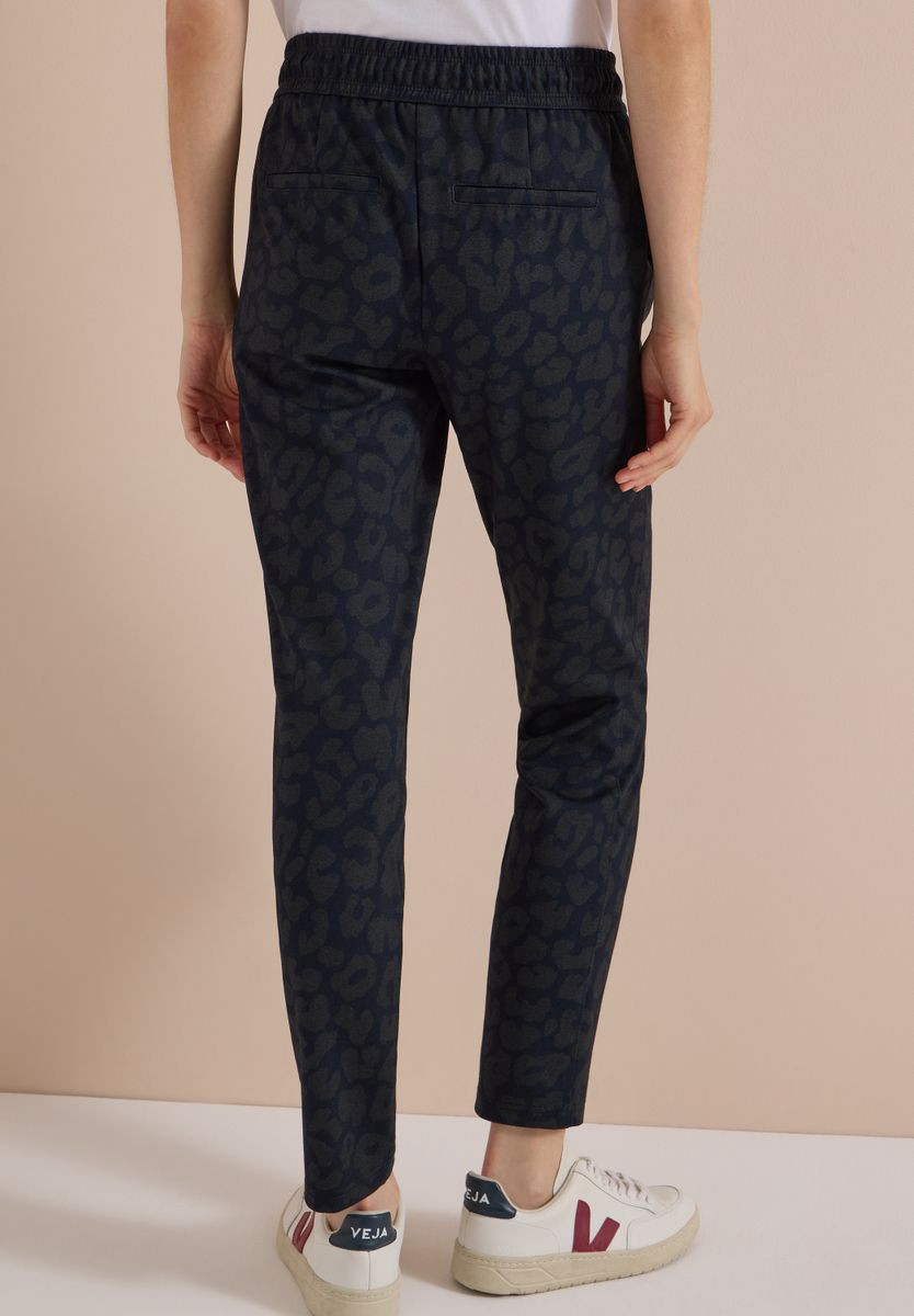 Mid Waist Slim Leg Hose im Casual Fit