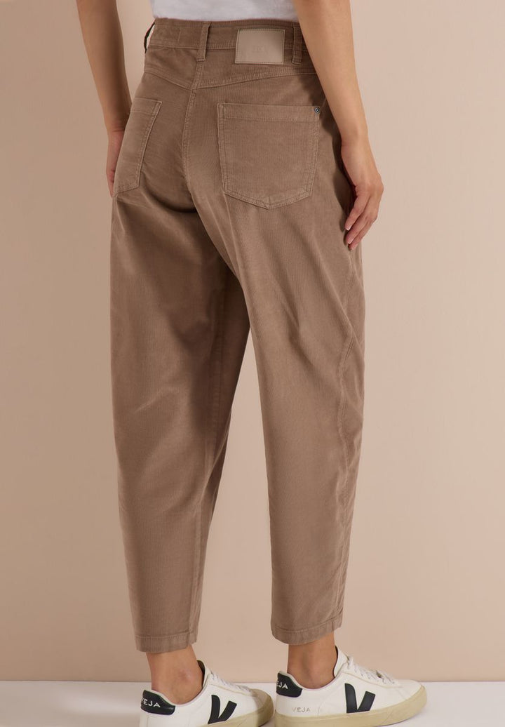 Mid Waist Barrel Leg Hose im Casual Fit