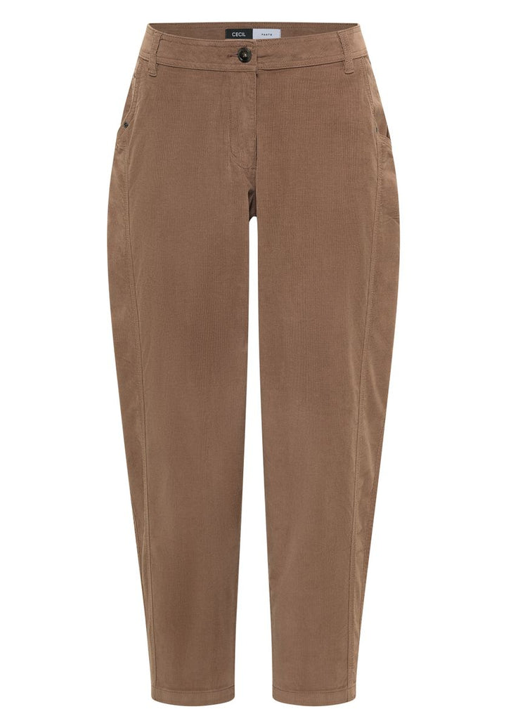 Mid Waist Barrel Leg Hose im Casual Fit