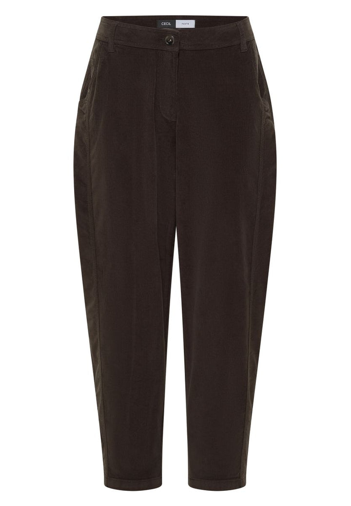 Mid Waist Barrel Leg Hose im Casual Fit